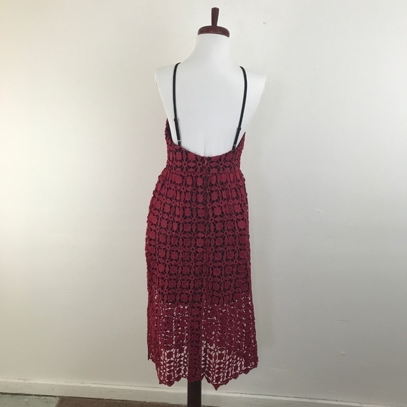 Romeo & Juliet Couture Red Midi Crochet Dress - Picture 6 of 8